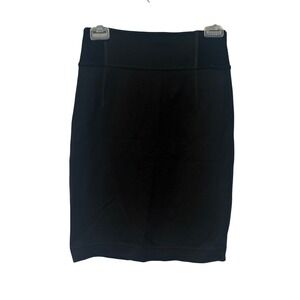 Express Black‎ Fitted Pencil Skirt Ribbed High Waist Career Classic Versatile 0